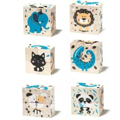 Cubika ECO Wooden Blocks Animals