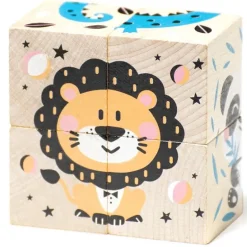 Cubika ECO Wooden Blocks Animals