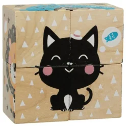 Cubika ECO Wooden Blocks Animals