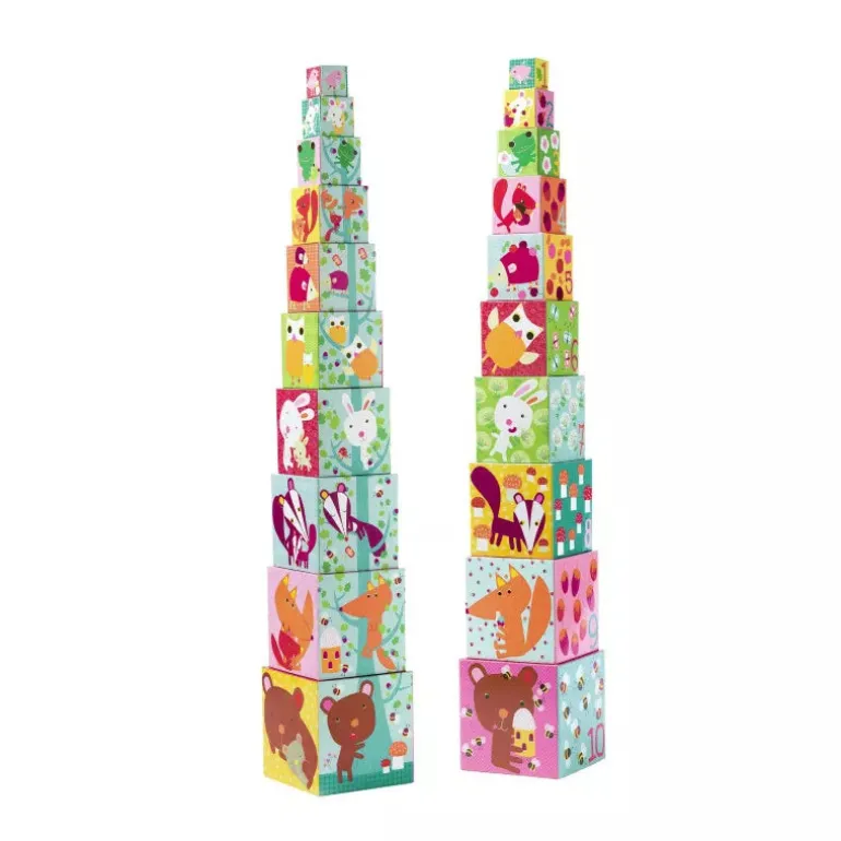 Djeco 10 Forest Blocks Stacking Blocks