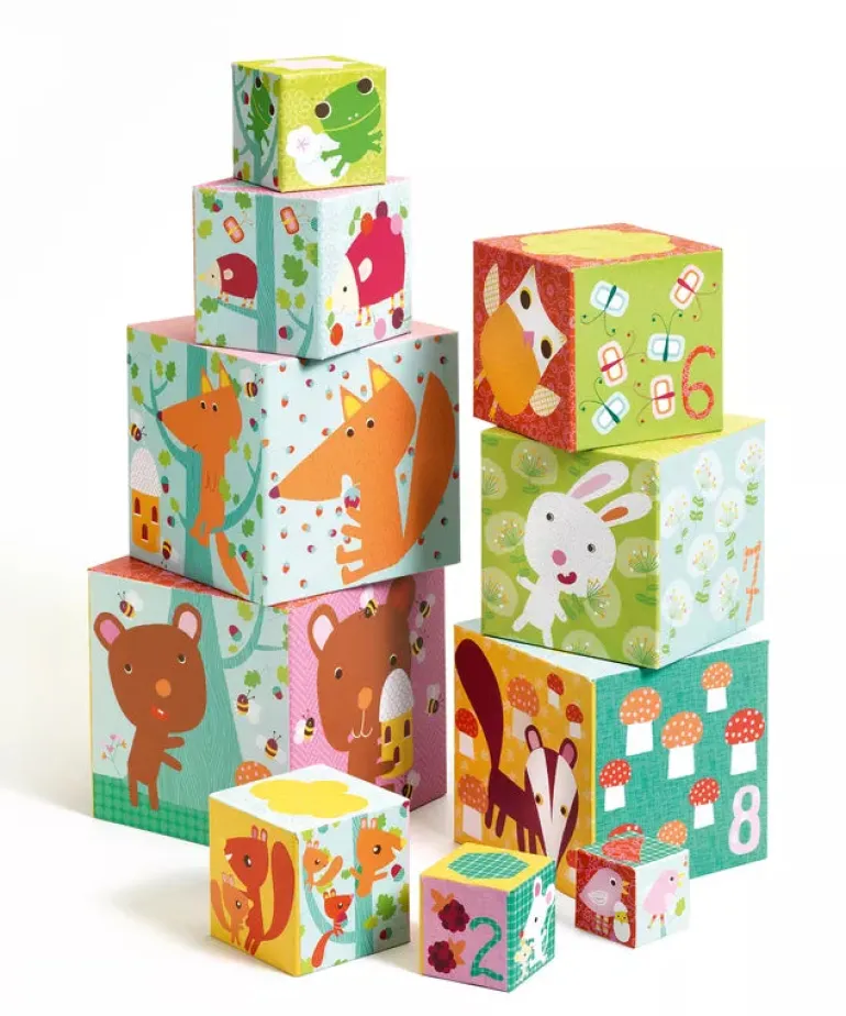 Djeco 10 Forest Blocks Stacking Blocks