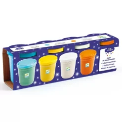 Djeco 4 pots of glittery play dough