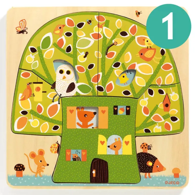 Djeco Chez Nut 3 layers Puzzle