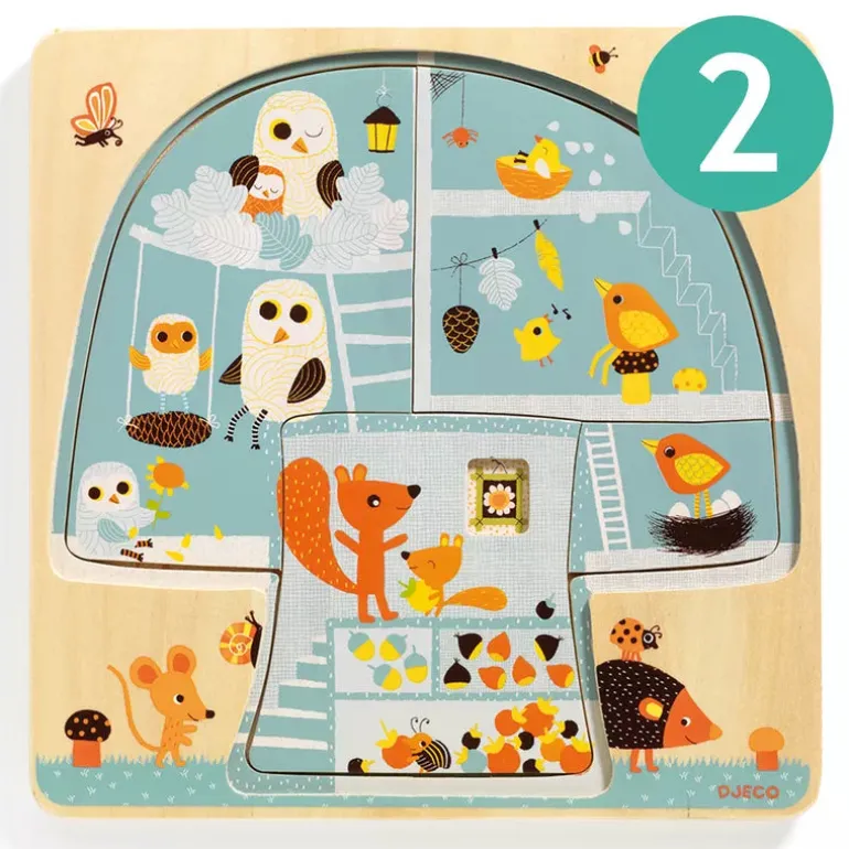 Djeco Chez Nut 3 layers Puzzle