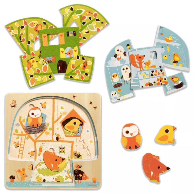 Djeco Chez Nut 3 layers Puzzle