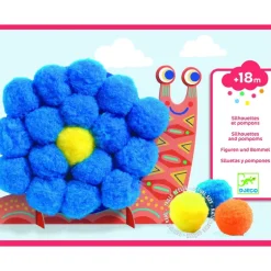 Djeco Collages – Gros pompons