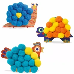 Djeco Collages – Gros pompons