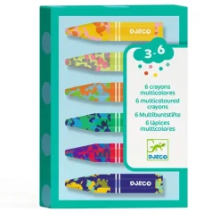 Djeco Colours For Little Ones 6 Multicoloured Flower Crayons