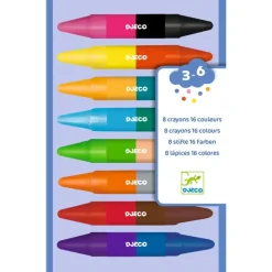 Djeco Colours For Little Ones 8 Twins Crayons
