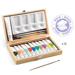 Djeco Colours For Older Children 12 Gouaches - Artist's Box