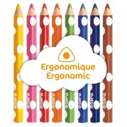 Djeco Crayons 8 Colouring Pencils For Little Ones