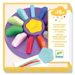 Djeco Crayons 12 Flower Crayons For Toddlers