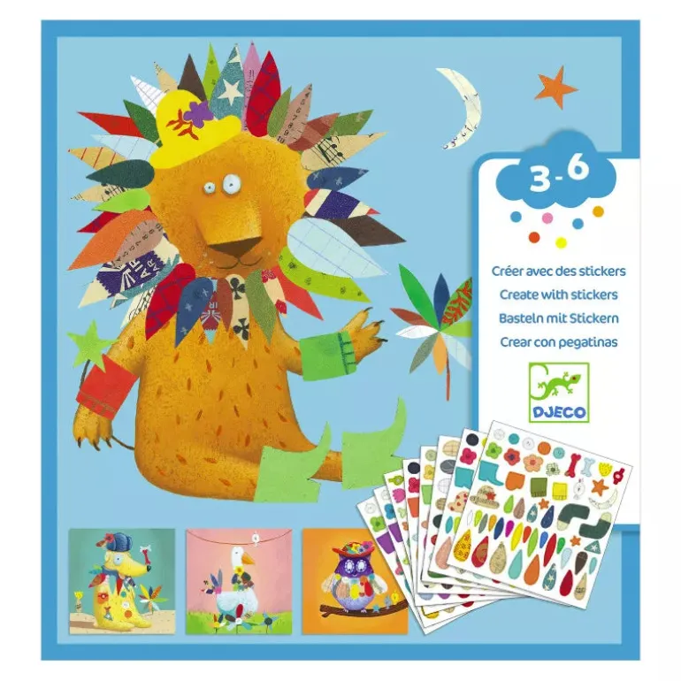 Djeco Create with Stickers Animals