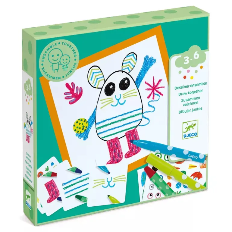Djeco Drawing Together, Funny animals