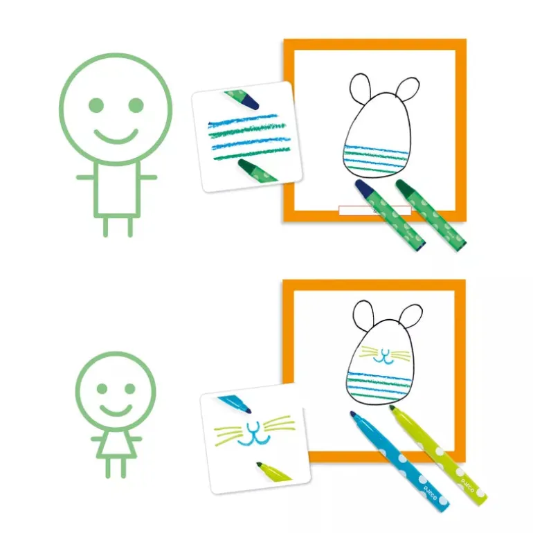 Djeco Drawing Together, Funny animals