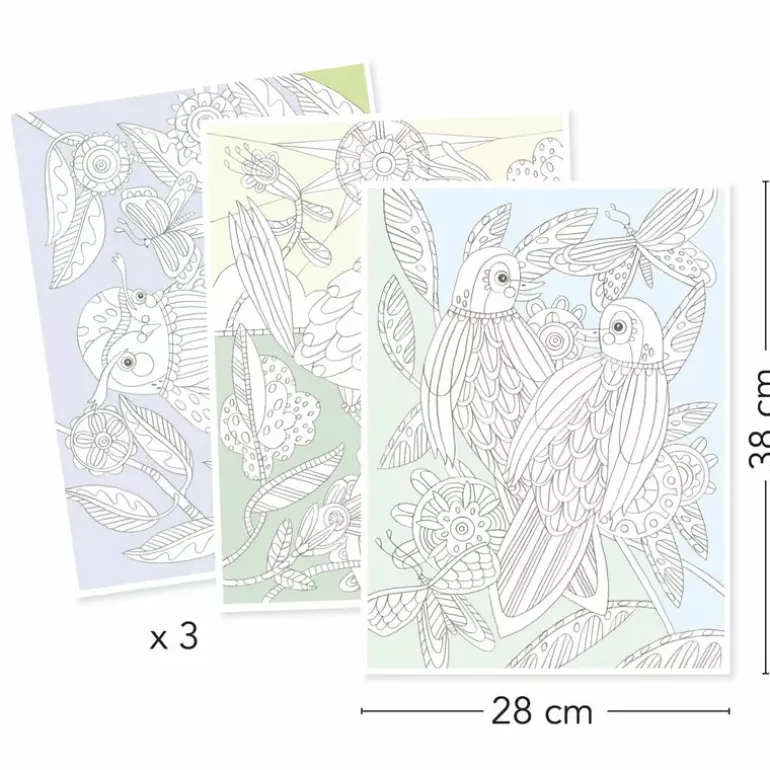 Djeco Large size colouring Birds
