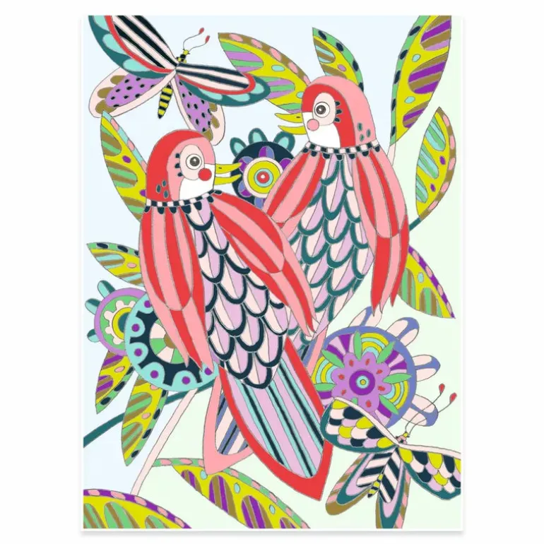 Djeco Large size colouring Birds