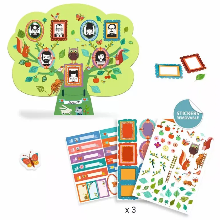 Djeco Mosaics & stickers A family tree to create
