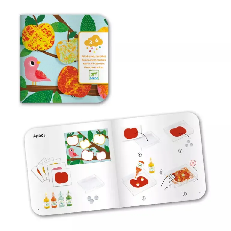 Djeco Paint with Marbles Nature