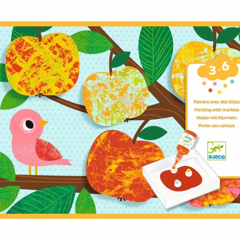 Djeco Paint with Marbles Nature
