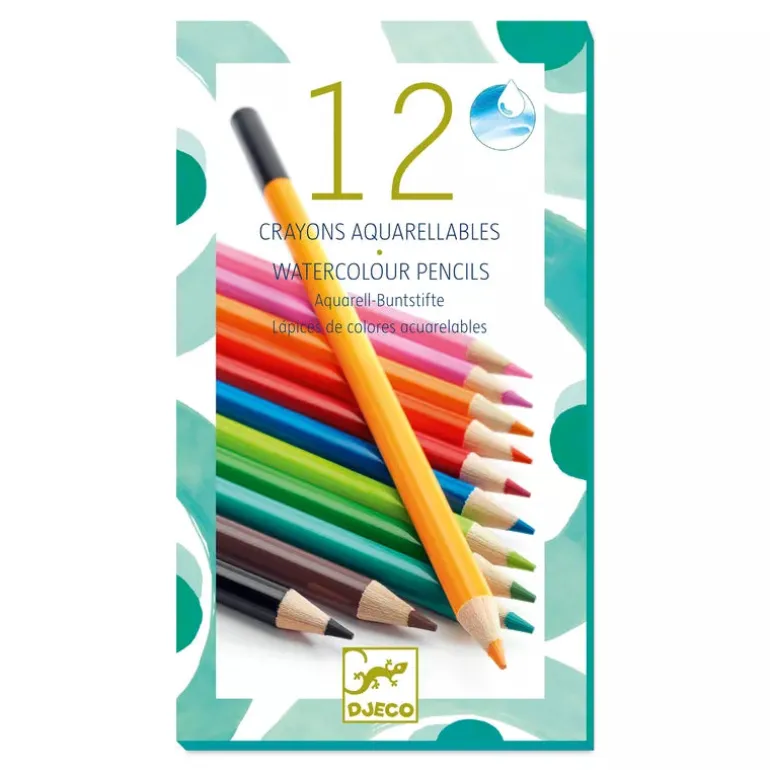 Djeco Pencils- 12 watercolour pencils