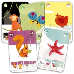 Djeco Playing Cards Happy Families Mini Nature