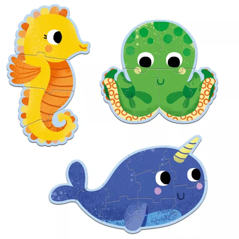 Djeco Progressive Puzzles In the sea 4, 6, 9 pcs