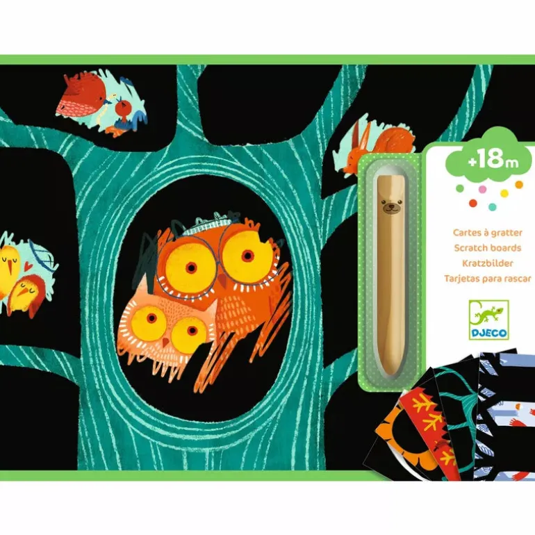 Djeco Scratch Cards Learning About Animals