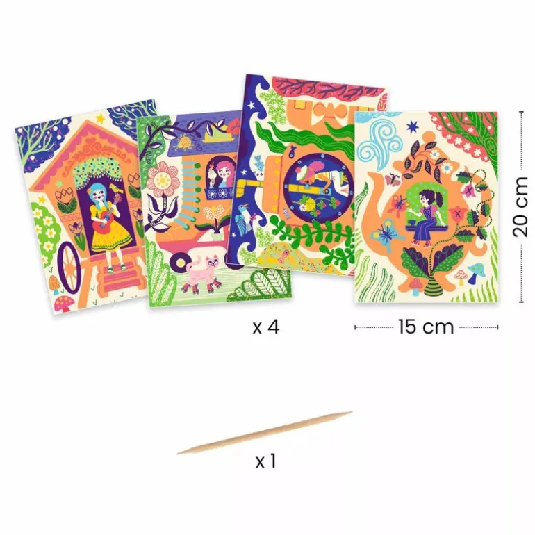 Djeco Scratch Cards Wacky houses