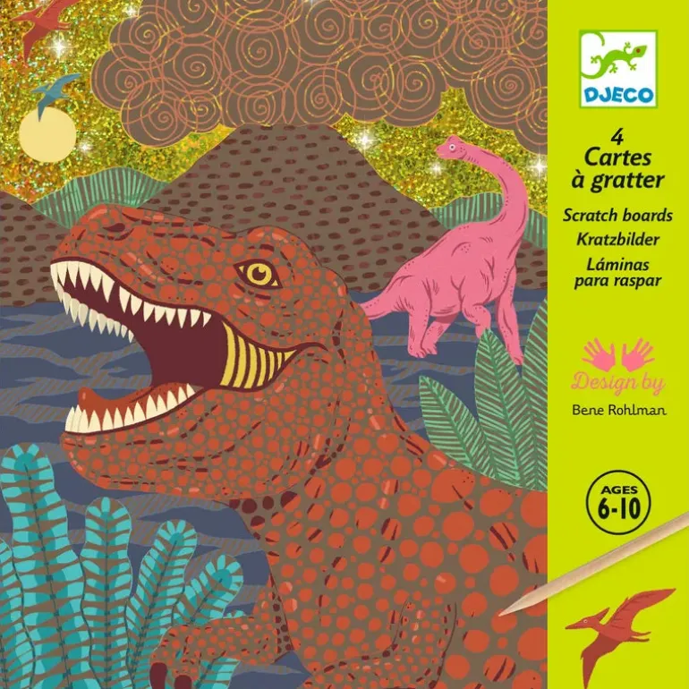 Djeco Scratch Cards When dinosaurs reigned