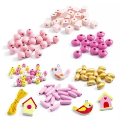 Djeco Wooden Beads, bird