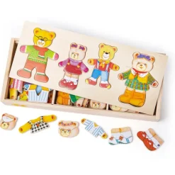 Dress up Puzzle Bear Family