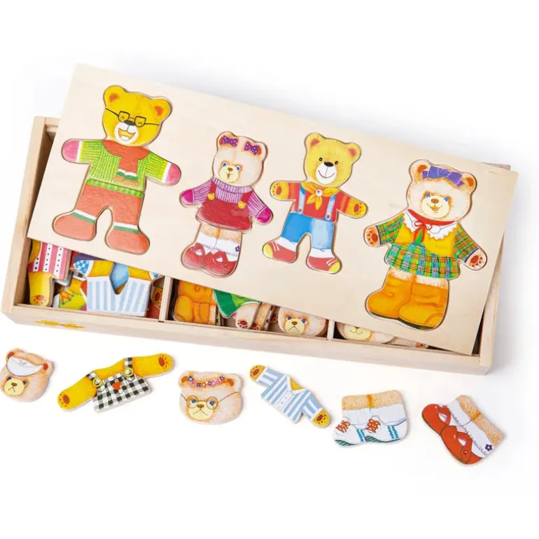 Dress up Puzzle Bear Family