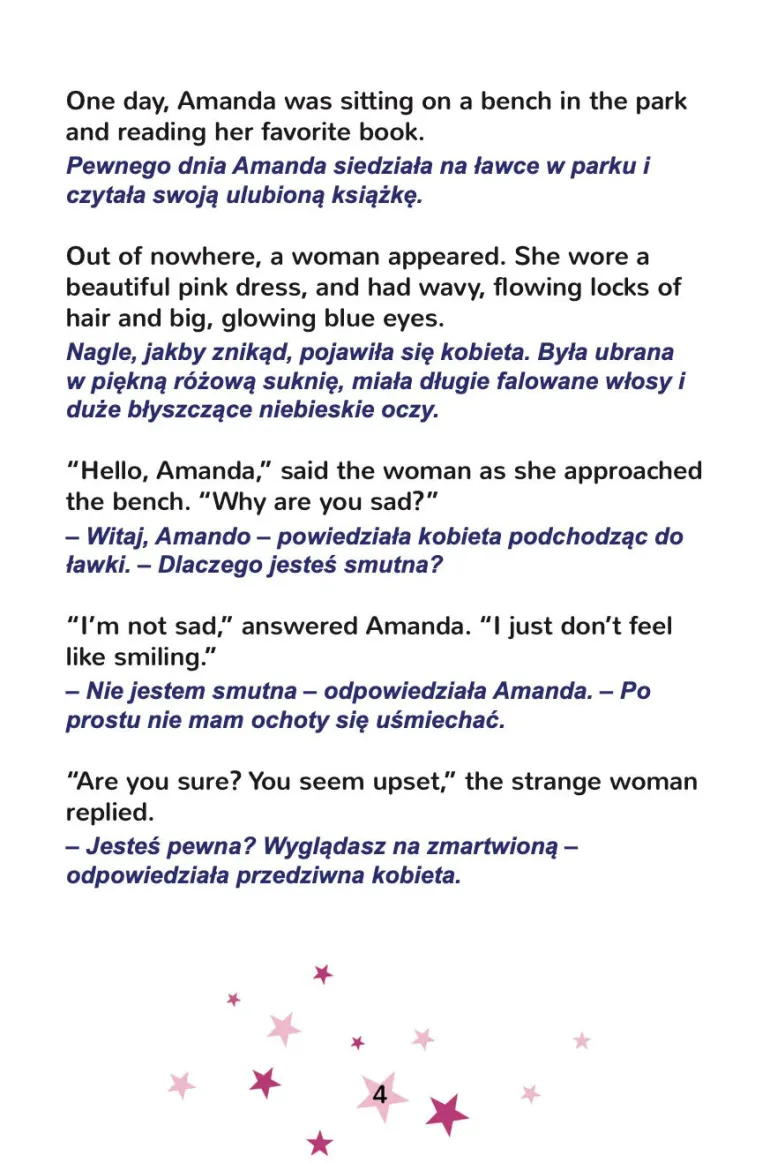 Dual Language Book Amanda's Dream English/Polish Children's Book