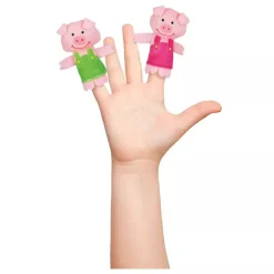 Fiesta Crafts Big Bad Wolf & 3 Little Pigs Puppet Set