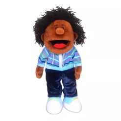 Fiesta Crafts Black Boy Mouth Moving Hand Puppet