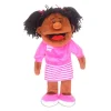 Fiesta Crafts Black Girl Mouth Moving Hand Puppet