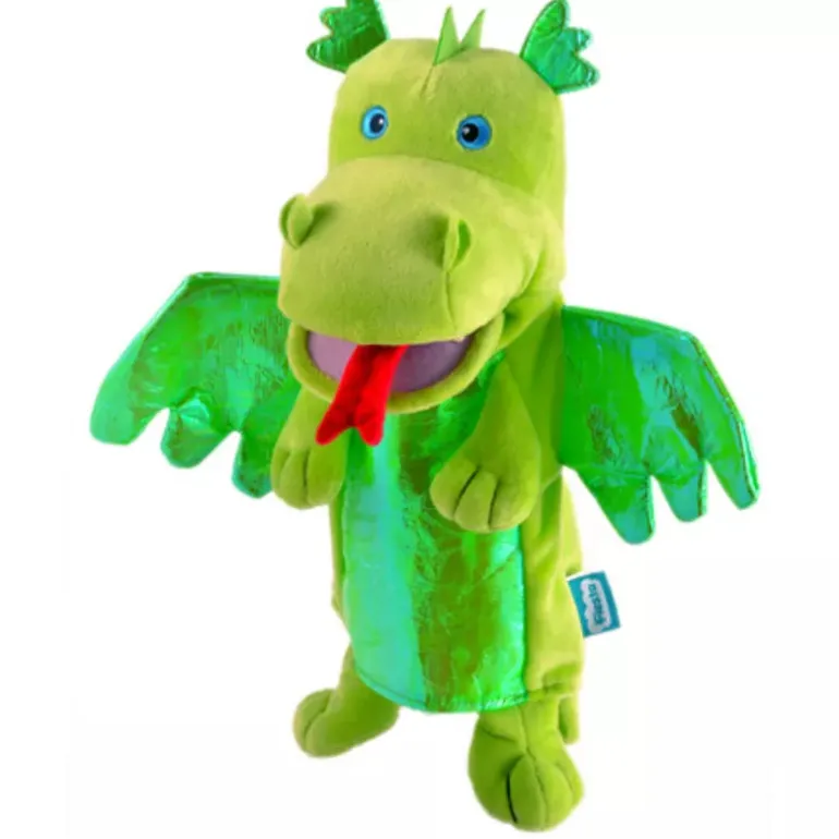 Fiesta Crafts Hand Puppet Green Dragon