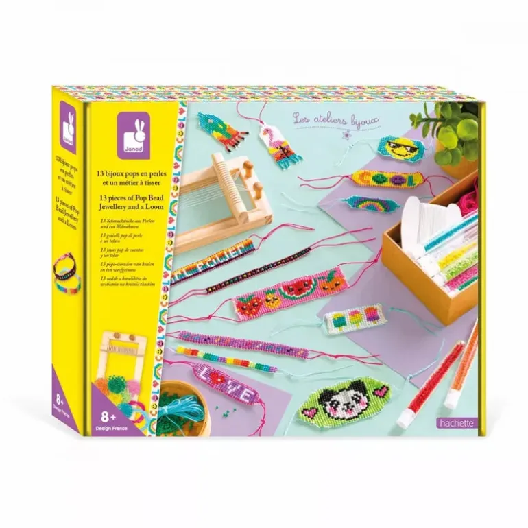 Janod 13 Pieces Of Pop Bead Jewellery And Loom