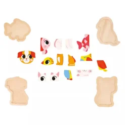 Janod 4 Progressive Puzzles - Pet