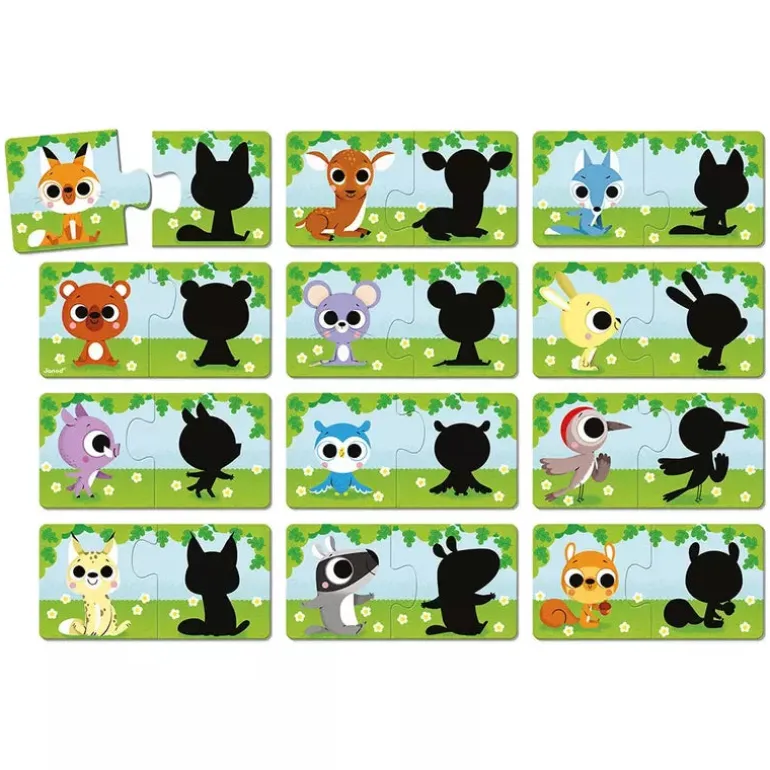 Janod Animals And Their Shadow Puzzles