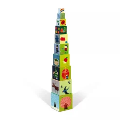 Janod Four Seasons Square Stacking Pyramid