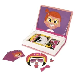 Janod Girl's Crazy Faces Magneti'book