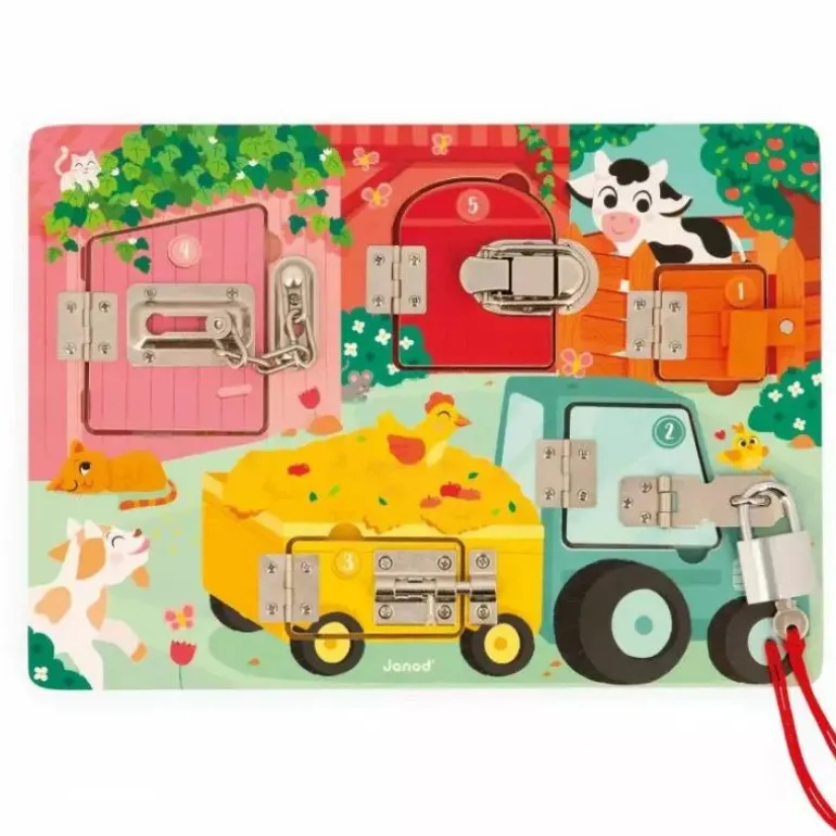 Janod Padlocks Board - The Farm