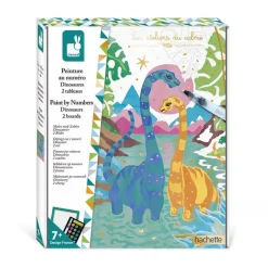 Janod Paint By Numbers Watercolor Dinosaurs
