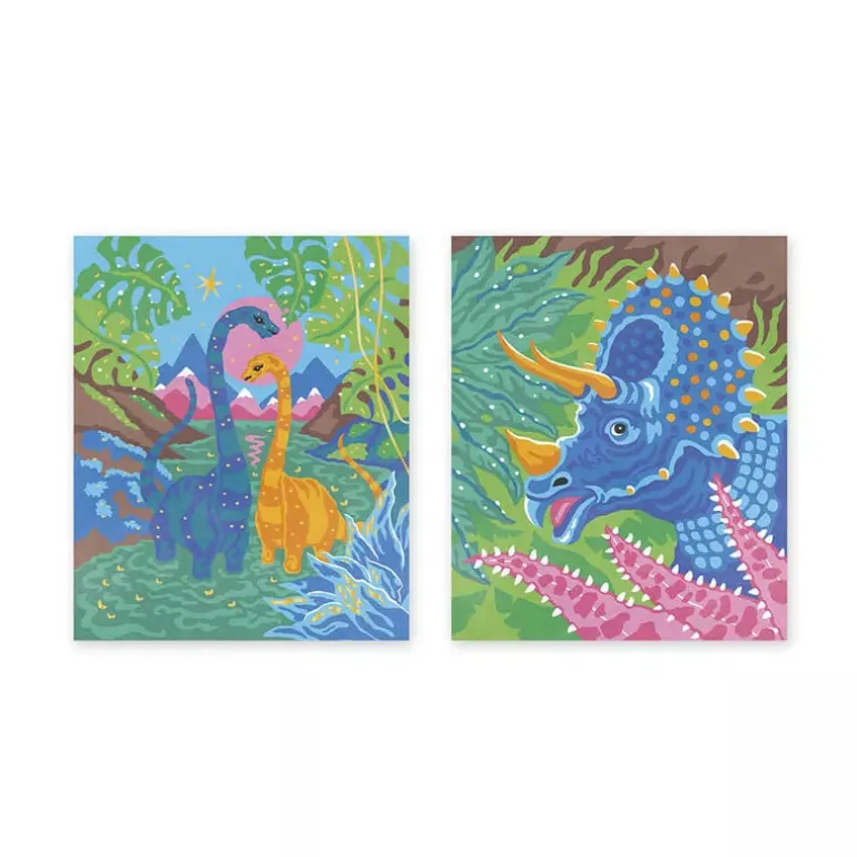 Janod Paint By Numbers Watercolor Dinosaurs