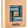 KAPLA® 40 Coloured Planks (Light Blue & Dark Blue) and Book