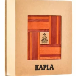 KAPLA® 40 Coloured Planks (Orange & Red) and Book
