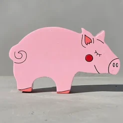Magnetic Wooden Pig Play Figure