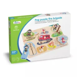 New Classic Toys Peg Puzzle – Fire Brigade - 8 pieces
